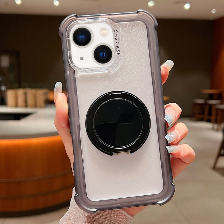 For iPhone 14 Matte TPU Hybrid PC 3-in-1 MagSafe Holder Phone Case
