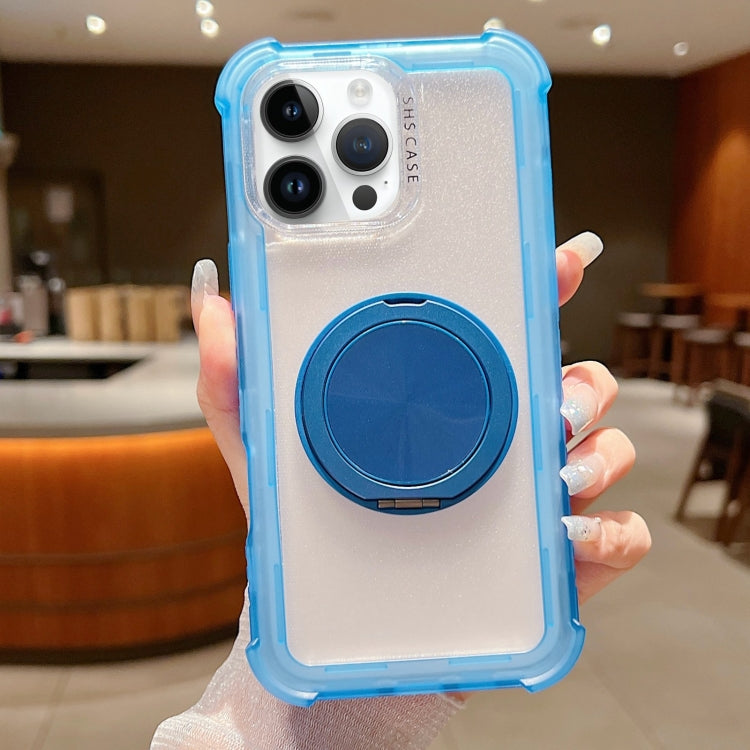 For iPhone 14 Pro Matte TPU Hybrid PC 3-in-1 MagSafe Holder Phone Case
