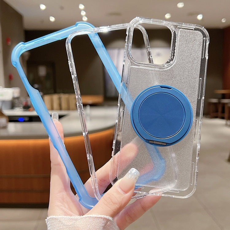 For iPhone 16 Plus Matte TPU Hybrid PC 3-in-1 MagSafe Holder Phone Case