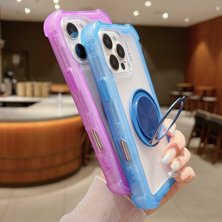 For iPhone 16 Plus Matte TPU Hybrid PC 3-in-1 MagSafe Holder Phone Case