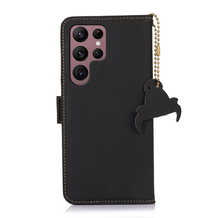 For Samsung Galaxy S25 Ultra Genuine Leather Magnetic RFID Leather Phone Case