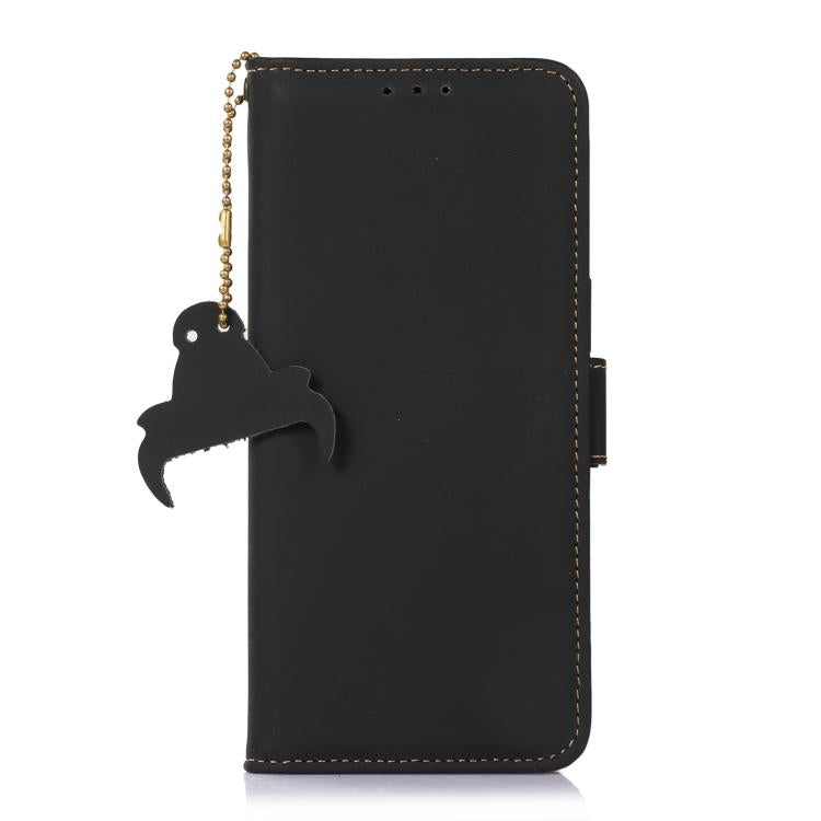 For Samsung Galaxy S26 5G Genuine Leather Magnetic RFID Leather Phone Case