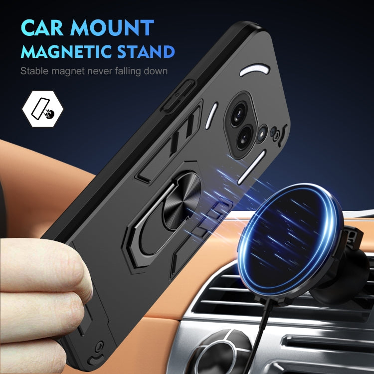 For Nothing Phone 2a Shockproof Metal Ring Holder Phone Case