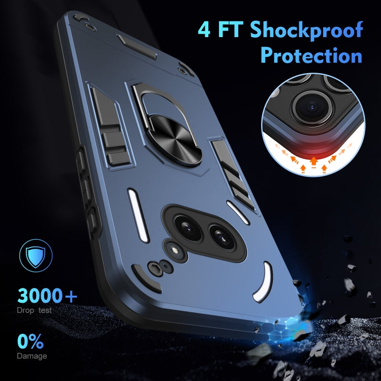 For Nothing Phone 2a Shockproof Metal Ring Holder Phone Case