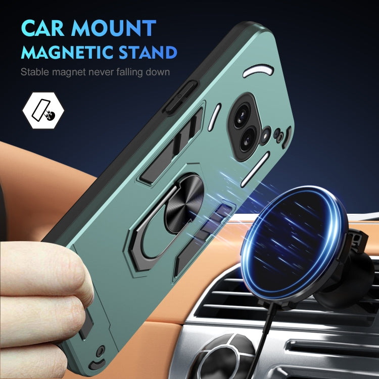 For Nothing Phone 2a Shockproof Metal Ring Holder Phone Case