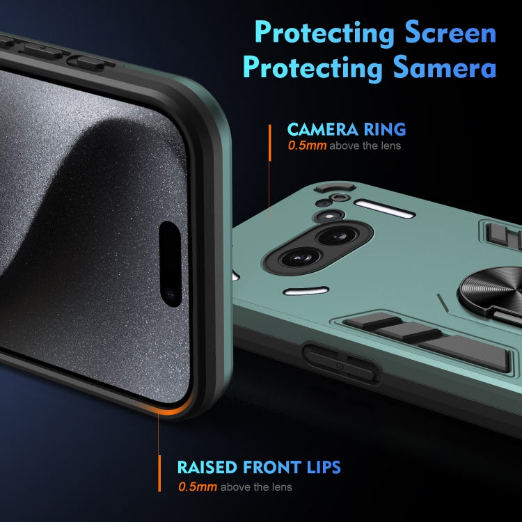 For Nothing Phone 2a Shockproof Metal Ring Holder Phone Case