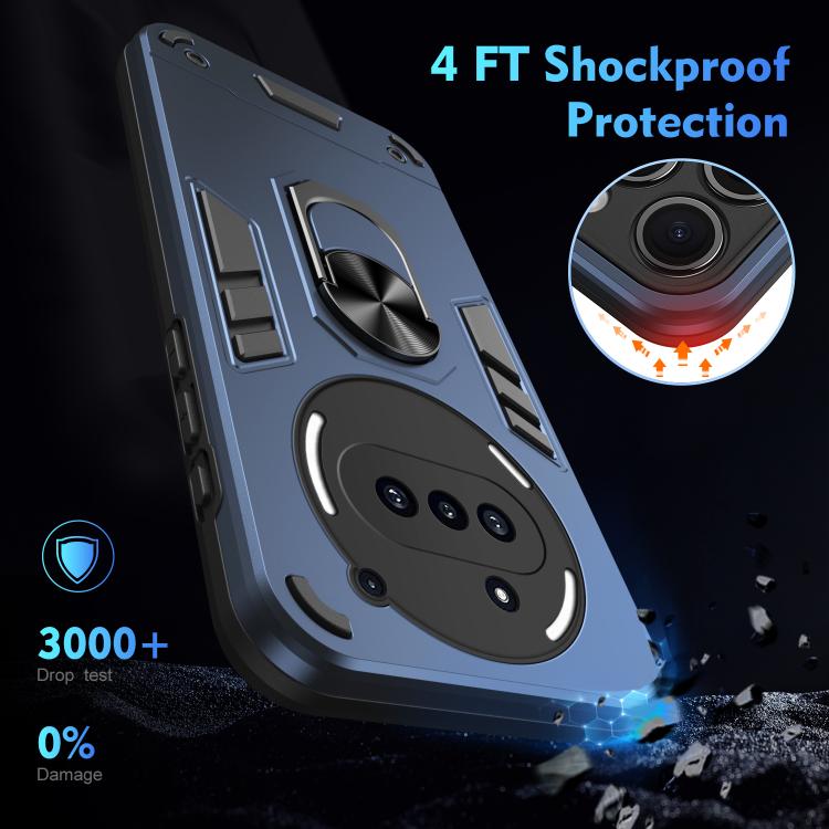 For Nothing Phone 3a Shockproof Metal Ring Holder Phone Case