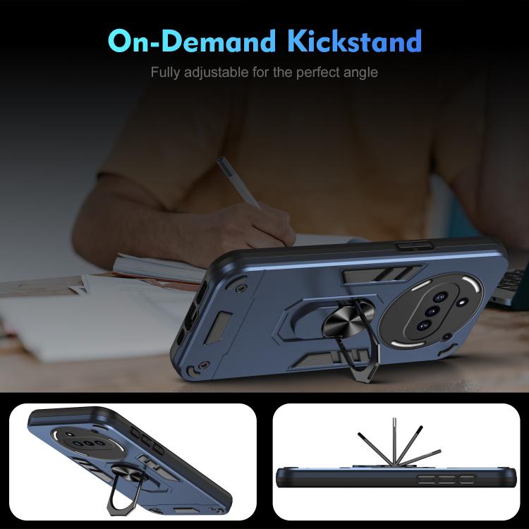 For Nothing Phone 3a Shockproof Metal Ring Holder Phone Case