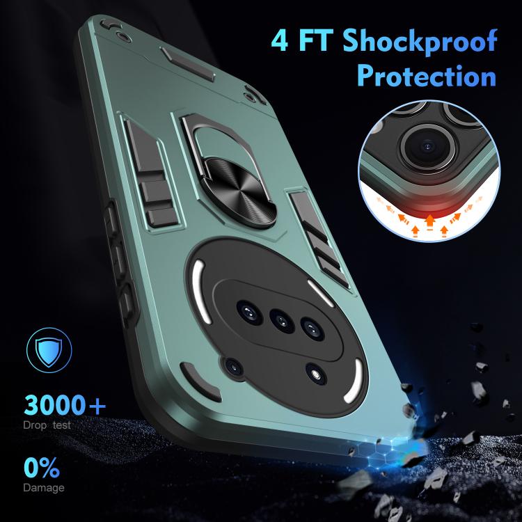 For Nothing Phone 3a Shockproof Metal Ring Holder Phone Case