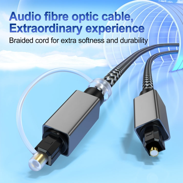 OD5.0mm Toslink Male to Male Digital Optical Audio Cable, Length:1m