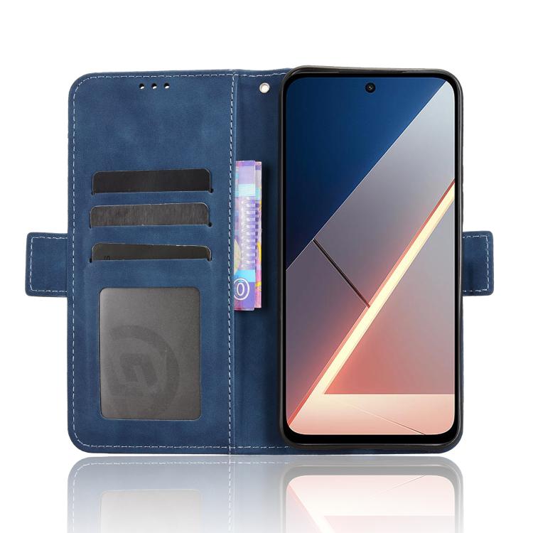 For Xiaomi Poco M7 4G 171mm Skin Feel Calf Texture Card Slots Leather Phone Case
