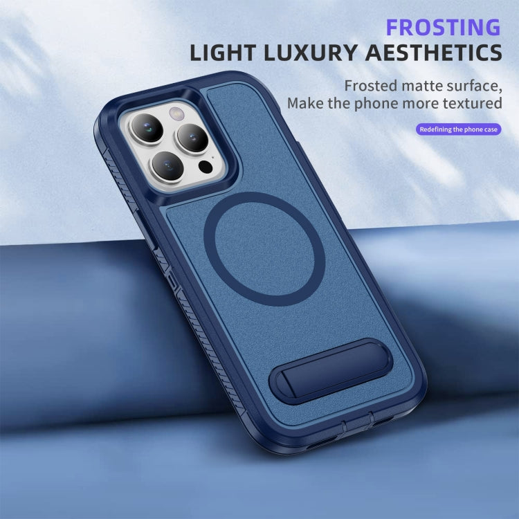 For iPhone 12 / 12 Pro Guard MagSafe Holder Matte PC Hybrid TPU Phone Case