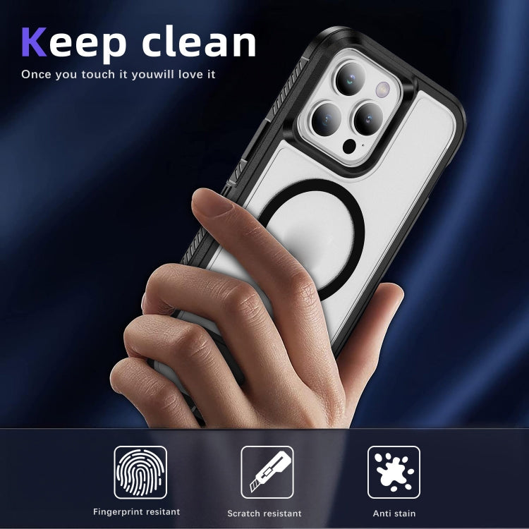 For iPhone 12 / 12 Pro Guard MagSafe Holder Matte PC Hybrid TPU Phone Case