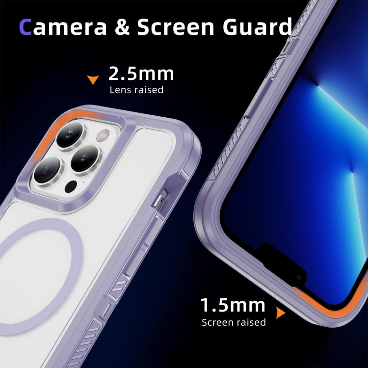 For iPhone 12 / 12 Pro Guard MagSafe Holder Matte PC Hybrid TPU Phone Case