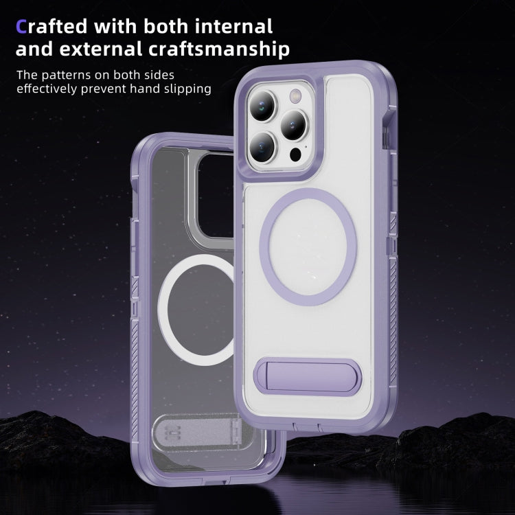 For iPhone 12 Pro Max Guard MagSafe Holder Matte PC Hybrid TPU Phone Case