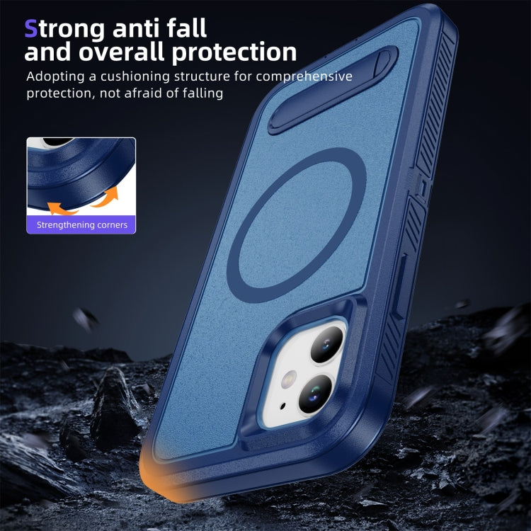 For iPhone 11 Guard MagSafe Holder Matte PC Hybrid TPU Phone Case
