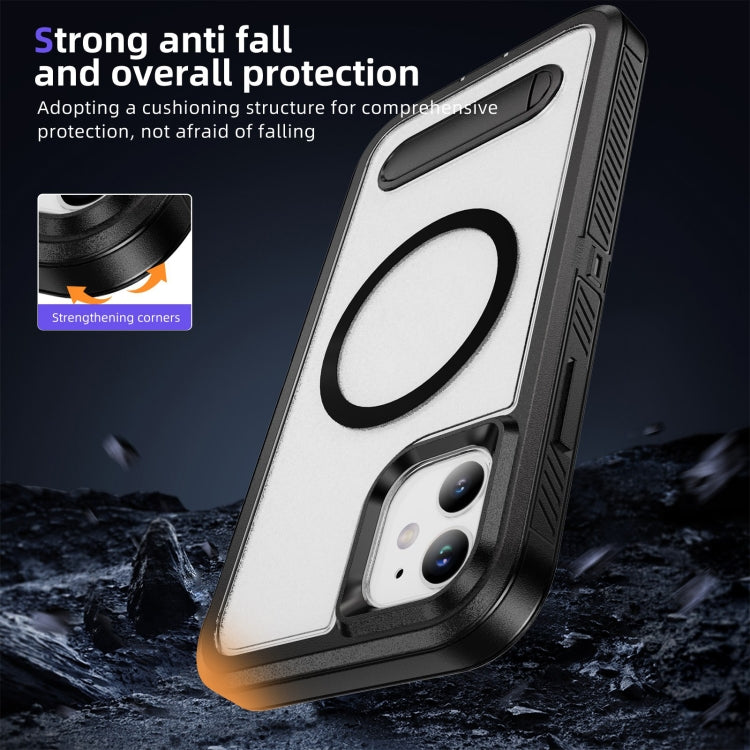 For iPhone 11 Guard MagSafe Holder Matte PC Hybrid TPU Phone Case