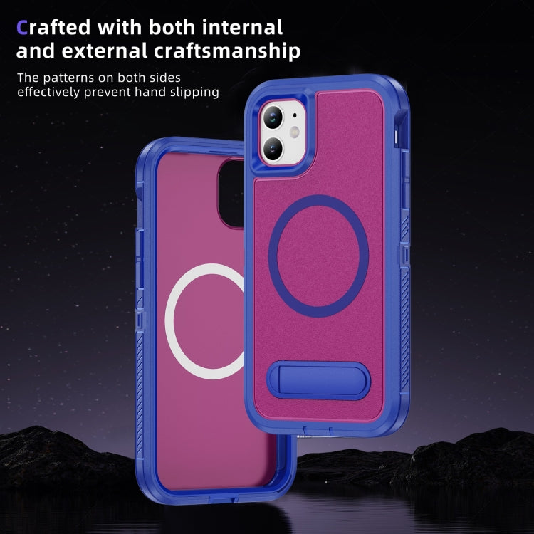For iPhone 11 Guard MagSafe Holder Matte PC Hybrid TPU Phone Case