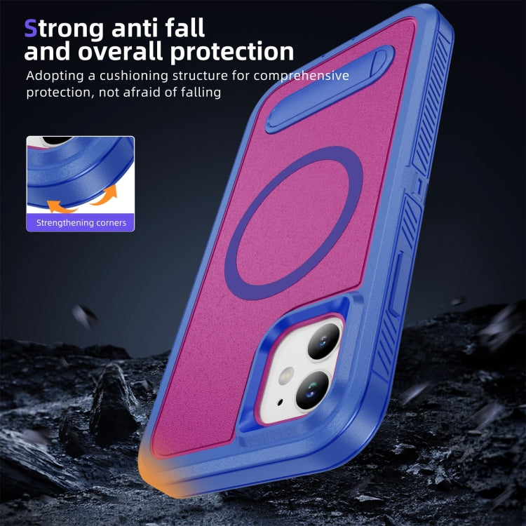 For iPhone 11 Guard MagSafe Holder Matte PC Hybrid TPU Phone Case