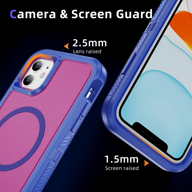 For iPhone 11 Guard MagSafe Holder Matte PC Hybrid TPU Phone Case