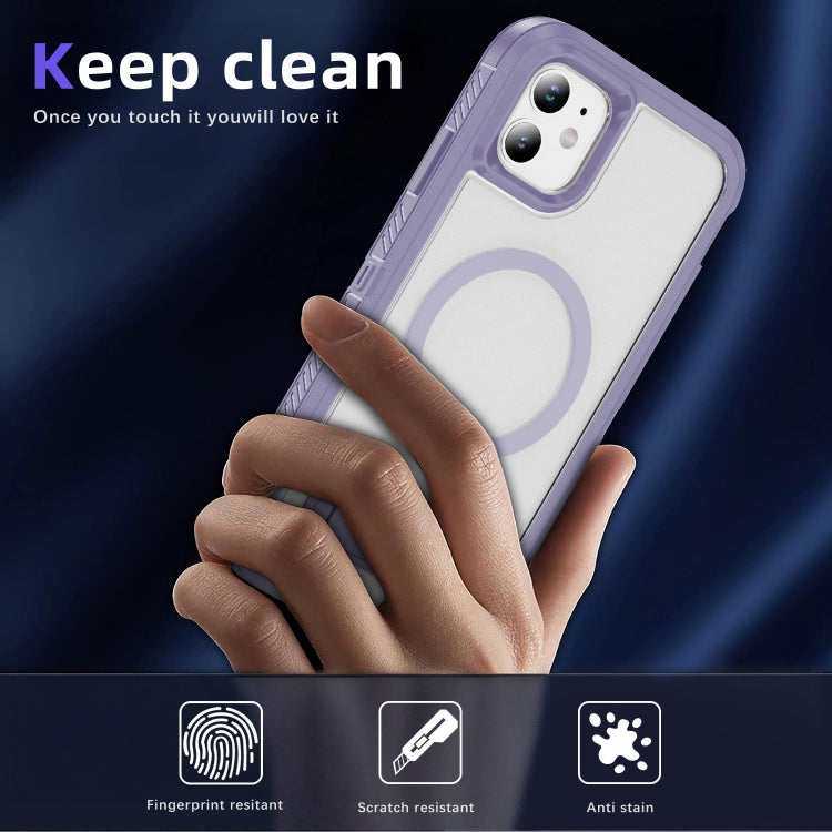 For iPhone 11 Guard MagSafe Holder Matte PC Hybrid TPU Phone Case