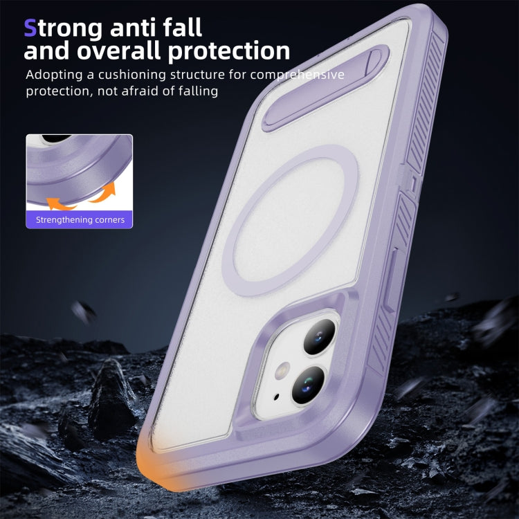 For iPhone 11 Guard MagSafe Holder Matte PC Hybrid TPU Phone Case