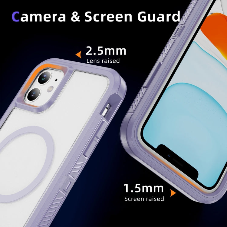 For iPhone 11 Guard MagSafe Holder Matte PC Hybrid TPU Phone Case