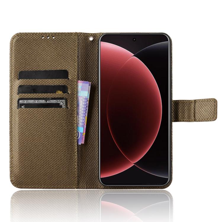 For Xiaomi 15 Ultra Diamond Texture Leather Phone Case