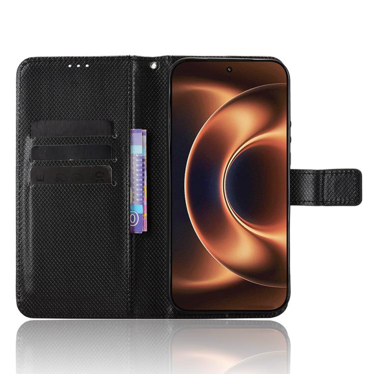 For Xiaomi 17 Ultra Diamond Texture Leather Phone Case