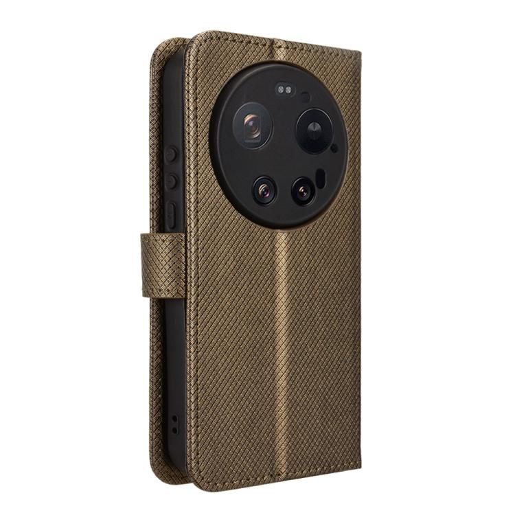 For Xiaomi 17 Ultra Diamond Texture Leather Phone Case