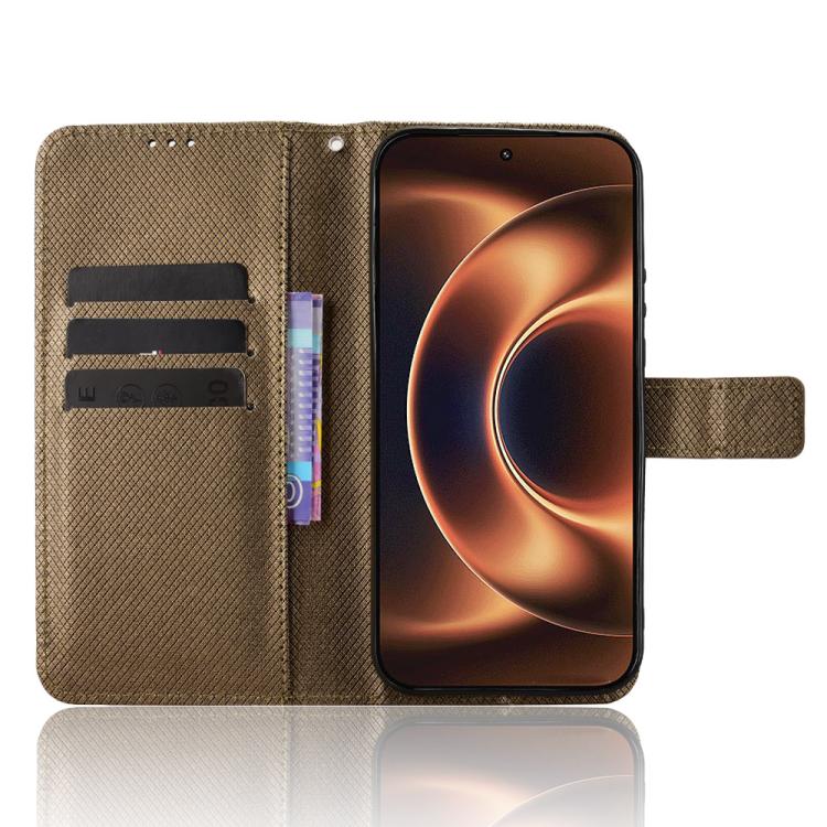 For Xiaomi 17 Ultra Diamond Texture Leather Phone Case
