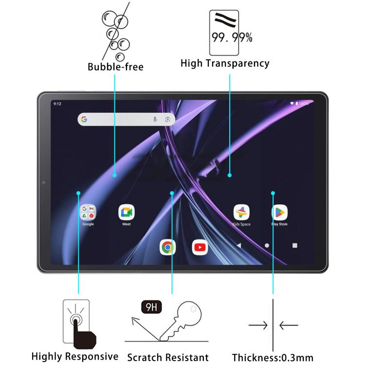For Acer Iconia Tab A10 10.1 2pcs 9H 0.3mm Explosion-proof Tempered Glass Film
