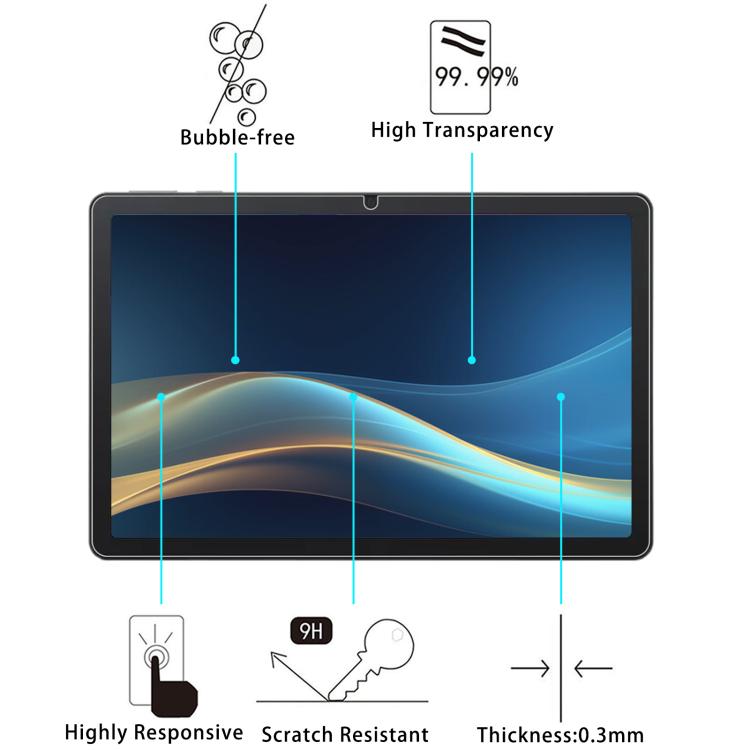 For Acer Iconia Tab A11-21M 10.95 2pcs 9H 0.3mm Explosion-proof Tempered Glass Film