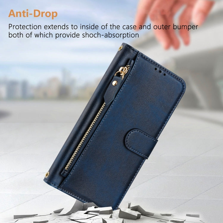 For iPhone XS Max Multi-Card Slots Zipper Wallet Leather Phone Case