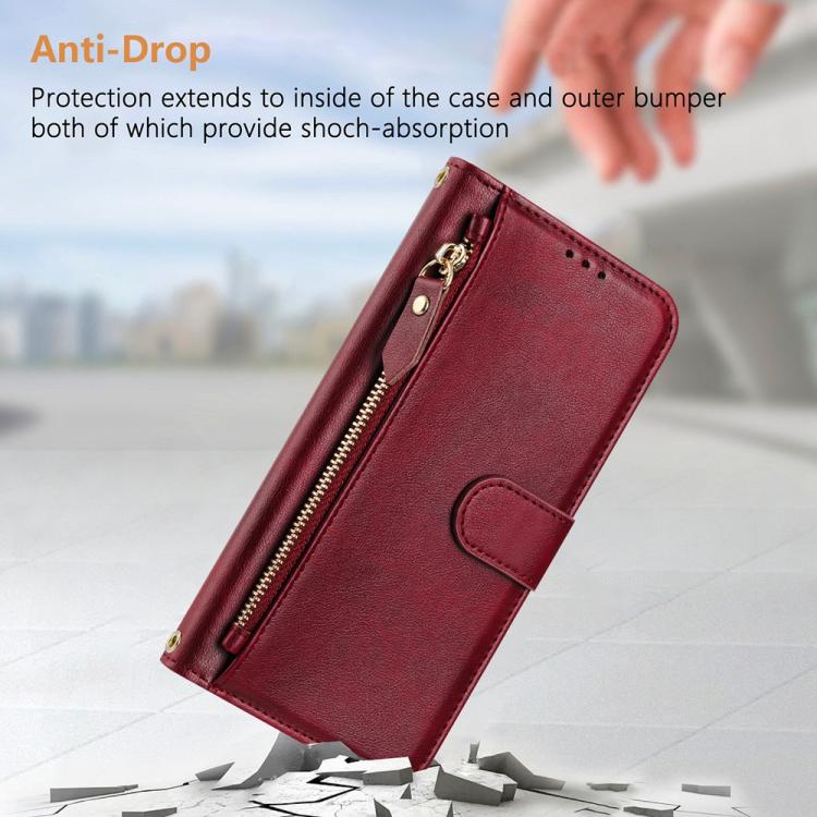 For iPhone 17 Multi-Card Slots Zipper Wallet Leather Phone Case
