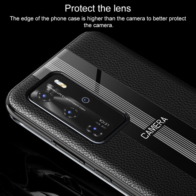 For Huawei P40 Pro Genuine Leather Smart Shckproof Horizontal Flip Case