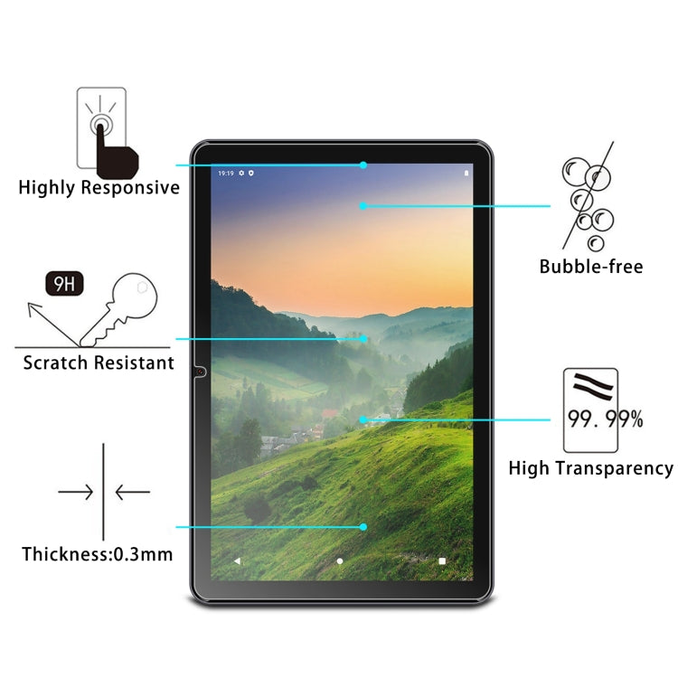 For Sigma Mobile Tab A1020 4G 10.1 25pcs 9H 0.3mm Explosion-proof Tempered Glass Film