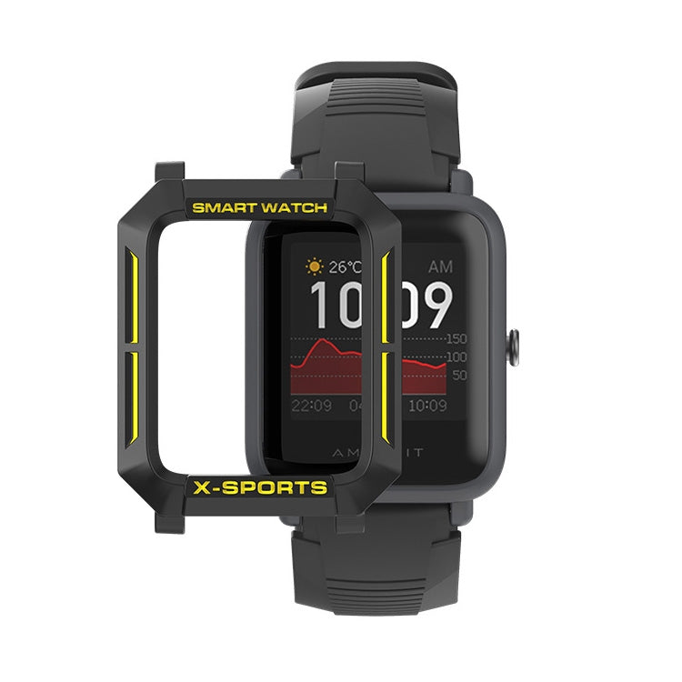 For Huami Amazfit Bip Lite Version 1S / Bip S Smart Watch TPU Protective Case, Color:Black+Yellow
