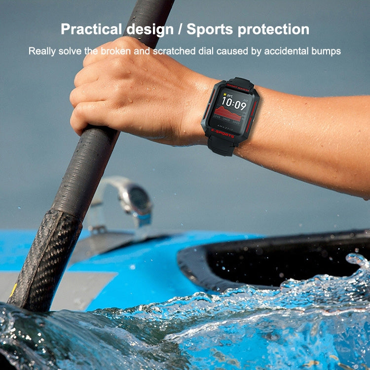 For Huami Amazfit Bip Lite Version 1S / Bip S Smart Watch TPU Protective Case, Color:Black+Yellow