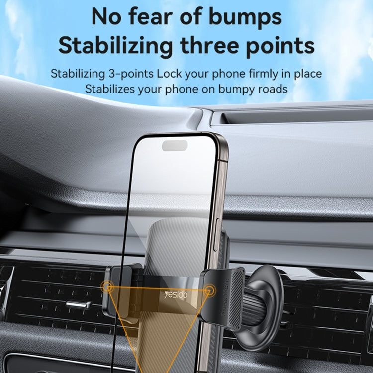 Yesido C251 Car Air Outlet Gravity Clamp Mobile Phone Holder - Black