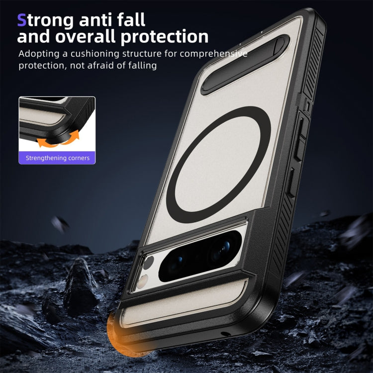 For Google Pixel 8 Pro Guard MagSafe Holder Matte PC Hybrid TPU Phone Case