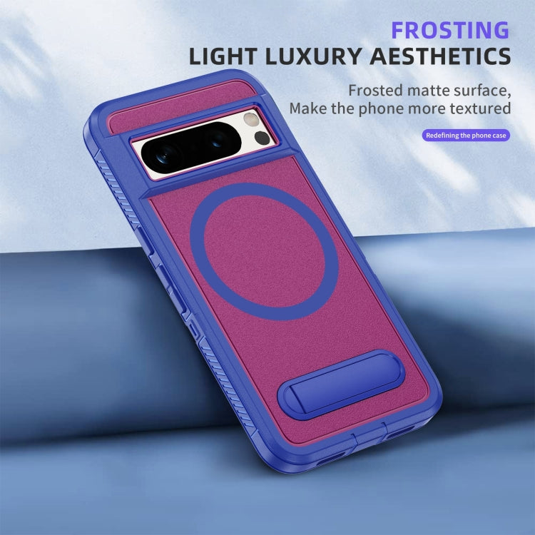 For Google Pixel 8 Pro Guard MagSafe Holder Matte PC Hybrid TPU Phone Case