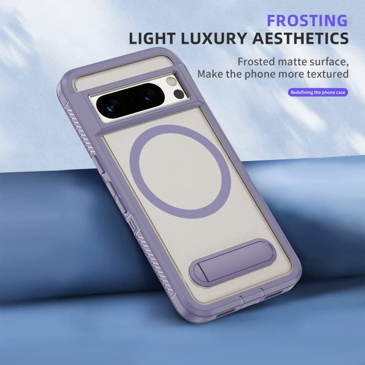 For Google Pixel 8 Pro Guard MagSafe Holder Matte PC Hybrid TPU Phone Case