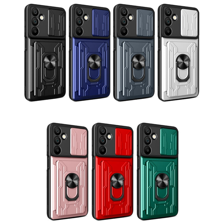 For Samsung Galaxy A16 5G Sliding Camshield TPU+PC Phone Case with Card Slot