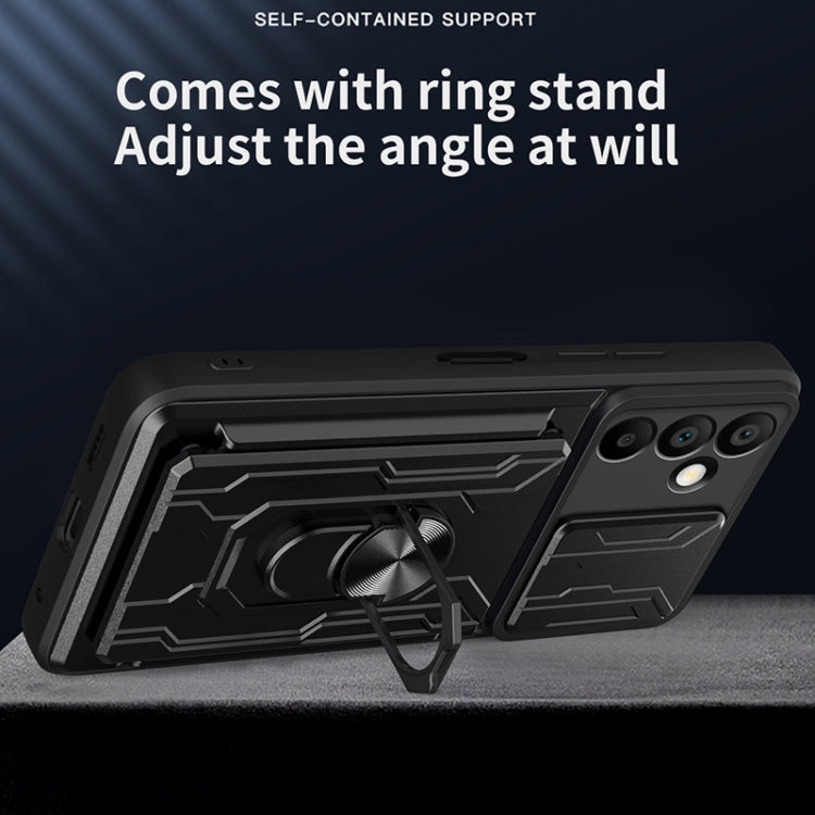 For Samsung Galaxy A16 5G Sliding Camshield TPU+PC Phone Case with Card Slot