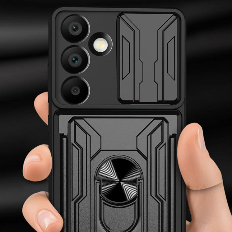 For Samsung Galaxy A16 5G Sliding Camshield TPU+PC Phone Case with Card Slot