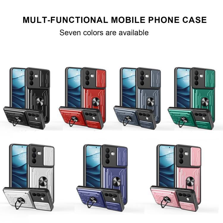 For Samsung Galaxy A56 5G Sliding Camshield TPU+PC Phone Case with Card Slot