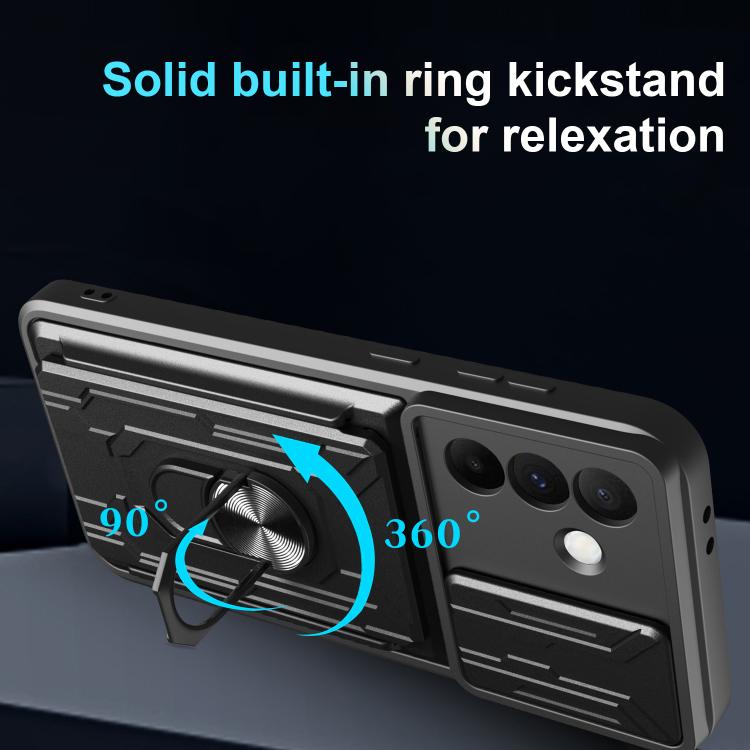 For Samsung Galaxy A56 5G Sliding Camshield TPU+PC Phone Case with Card Slot
