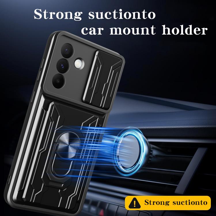 For Samsung Galaxy A36 5G Sliding Camshield TPU+PC Phone Case with Card Slot