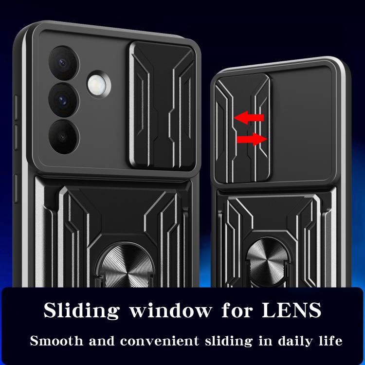 For Samsung Galaxy A36 5G Sliding Camshield TPU+PC Phone Case with Card Slot